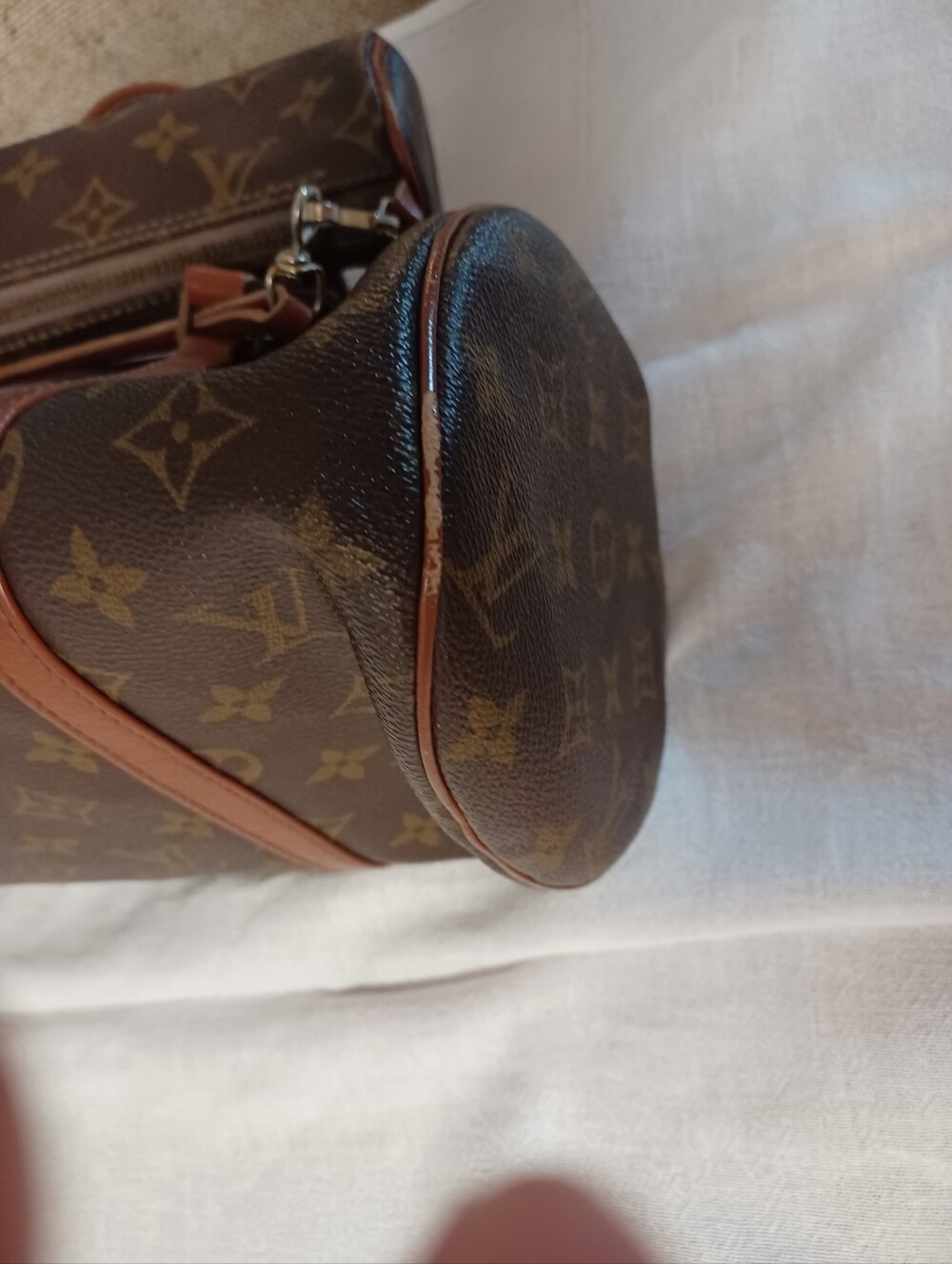Auth Louis Vuitton Papillion w/pouch handbag purse Exc Vintage - Picture 7 of 10